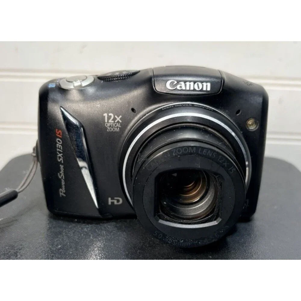 Canon PowerShot SX130 IS 12.1MP Digital Camera in Box SD Card **tested**